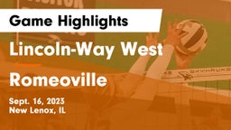 Lincoln-Way West  vs Romeoville  Game Highlights - Sept. 16, 2023