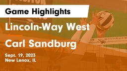 Lincoln-Way West  vs Carl Sandburg  Game Highlights - Sept. 19, 2023