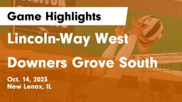 Lincoln-Way West  vs Downers Grove South  Game Highlights - Oct. 14, 2023