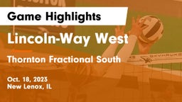 Lincoln-Way West  vs Thornton Fractional South  Game Highlights - Oct. 18, 2023