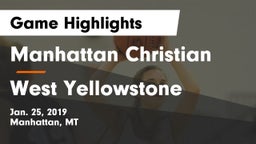 Manhattan Christian  vs West Yellowstone  Game Highlights - Jan. 25, 2019