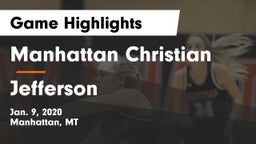 Manhattan Christian  vs Jefferson  Game Highlights - Jan. 9, 2020