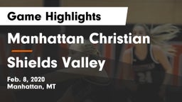 Manhattan Christian  vs Shields Valley  Game Highlights - Feb. 8, 2020