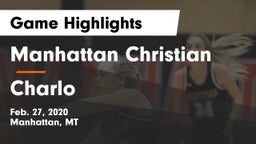 Manhattan Christian  vs Charlo Game Highlights - Feb. 27, 2020