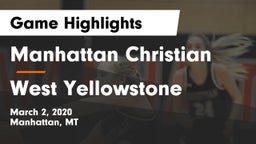 Manhattan Christian  vs West Yellowstone  Game Highlights - March 2, 2020