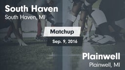 Matchup: South Haven vs. Plainwell  2016