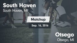 Matchup: South Haven vs. Otsego  2016