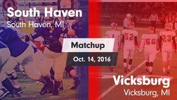 Matchup: South Haven vs. Vicksburg  2016