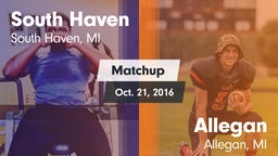 Matchup: South Haven vs. Allegan  2016