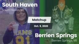 Matchup: South Haven vs. Berrien Springs  2020