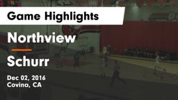 Northview  vs Schurr  Game Highlights - Dec 02, 2016