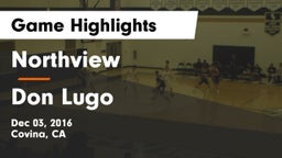 Northview  vs Don Lugo Game Highlights - Dec 03, 2016