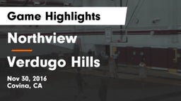 Northview  vs Verdugo Hills  Game Highlights - Nov 30, 2016