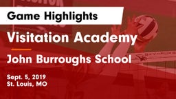Visitation Academy  vs John Burroughs School Game Highlights - Sept. 5, 2019