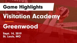 Visitation Academy  vs Greenwood Game Highlights - Sept. 14, 2019