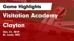 Visitation Academy  vs Clayton Game Highlights - Oct. 31, 2019