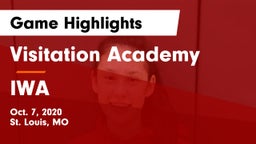 Visitation Academy  vs IWA Game Highlights - Oct. 7, 2020