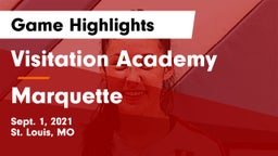 Visitation Academy  vs Marquette  Game Highlights - Sept. 1, 2021