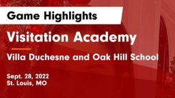 Visitation Academy vs Villa Duchesne and Oak Hill School Game Highlights - Sept. 28, 2022