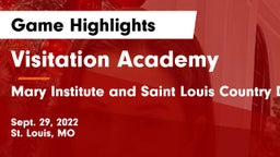 Visitation Academy vs Mary Institute and Saint Louis Country Day School Game Highlights - Sept. 29, 2022