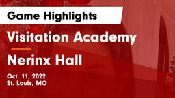 Visitation Academy vs Nerinx Hall  Game Highlights - Oct. 11, 2022