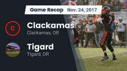 Recap: Clackamas  vs. Tigard  2017