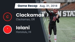 Recap: Clackamas  vs. Iolani  2018