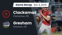 Recap: Clackamas  vs. Gresham  2018