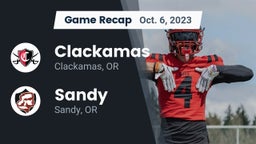 Recap: Clackamas  vs. Sandy  2023