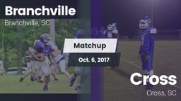 Matchup: Branchville High Sch vs. Cross  2017