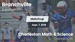 Matchup: Branchville High Sch vs. Charleston Math & Science  2018