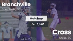 Matchup: Branchville High Sch vs. Cross  2018