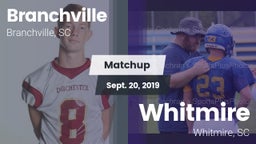 Matchup: Branchville High Sch vs. Whitmire  2019
