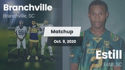 Matchup: Branchville High Sch vs. Estill  2020