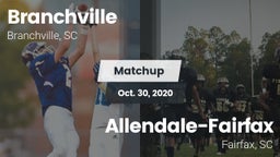 Matchup: Branchville High Sch vs. Allendale-Fairfax  2020
