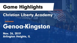 Christian Liberty Academy  vs Genoa-Kingston  Game Highlights - Nov. 26, 2019