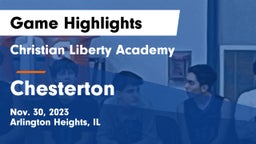 Christian Liberty Academy  vs Chesterton Game Highlights - Nov. 30, 2023