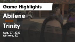 Abilene  vs Trinity  Game Highlights - Aug. 27, 2022