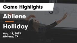 Abilene  vs Holliday  Game Highlights - Aug. 12, 2023