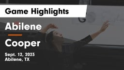 Abilene  vs Cooper  Game Highlights - Sept. 12, 2023