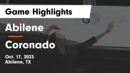 Abilene  vs Coronado  Game Highlights - Oct. 17, 2023