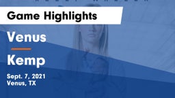 Venus  vs Kemp  Game Highlights - Sept. 7, 2021
