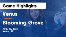 Venus  vs Blooming Grove  Game Highlights - Aug. 19, 2023