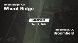 Matchup: Wheat Ridge High vs. Broomfield  2016