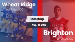 Matchup: Wheat Ridge High vs. Brighton  2018