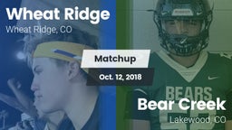 Matchup: Wheat Ridge High vs. Bear Creek  2018