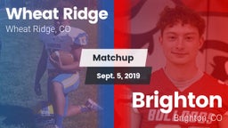 Matchup: Wheat Ridge High vs. Brighton  2019