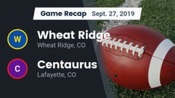 Recap: Wheat Ridge  vs. Centaurus  2019