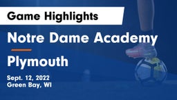 Notre Dame Academy vs Plymouth  Game Highlights - Sept. 12, 2022