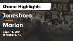 Jonesboro  vs Marion  Game Highlights - Sept. 14, 2021